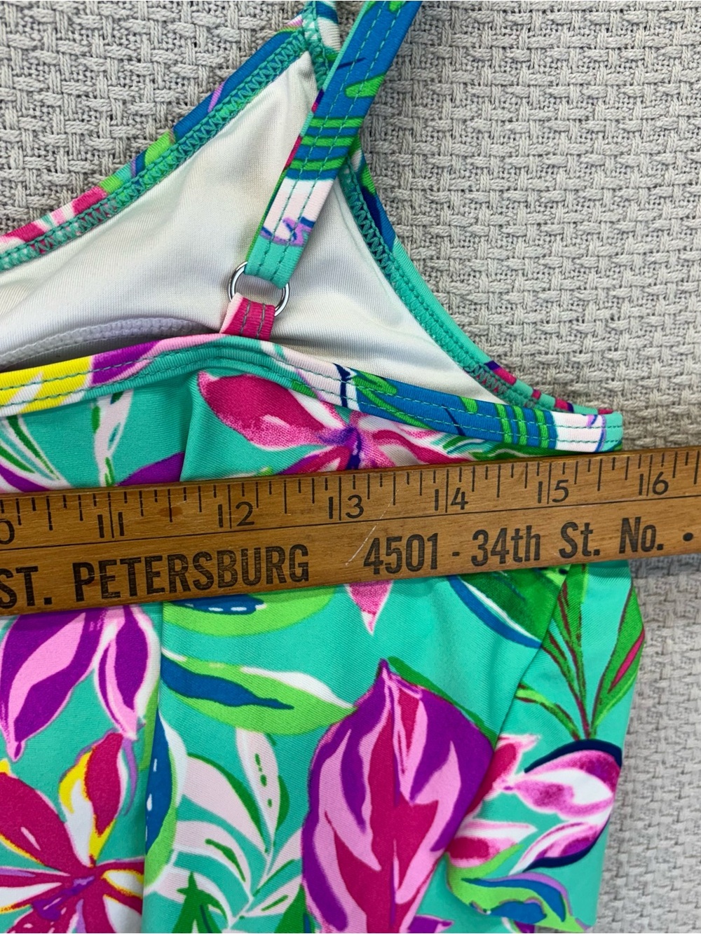 Stella Parker Floral Tankini Swim Top Quick-Drying Adjust Strap Med Bathing Suit - Picture 6 of 7